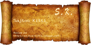 Sajtos Kitti névjegykártya